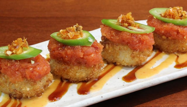 Spicy Tuna on Crispy Rice.