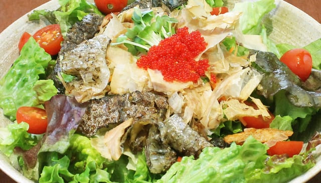 Salmon Skin Salad.